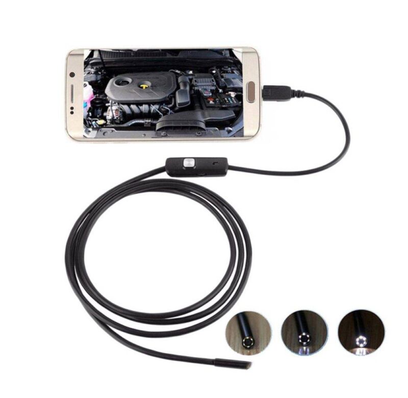 Inspekční kamera / Endoskopická kamera OTG pro mobil a PC – 2 m vodotěsná (2 m)