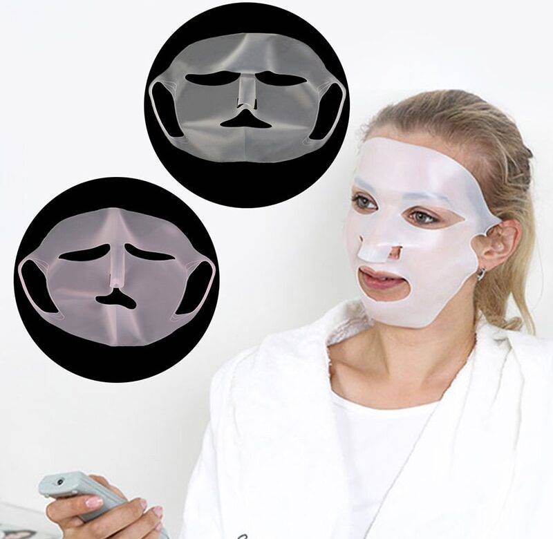 Maska na obličej / silikonová maska na opakované použití (Bílá)