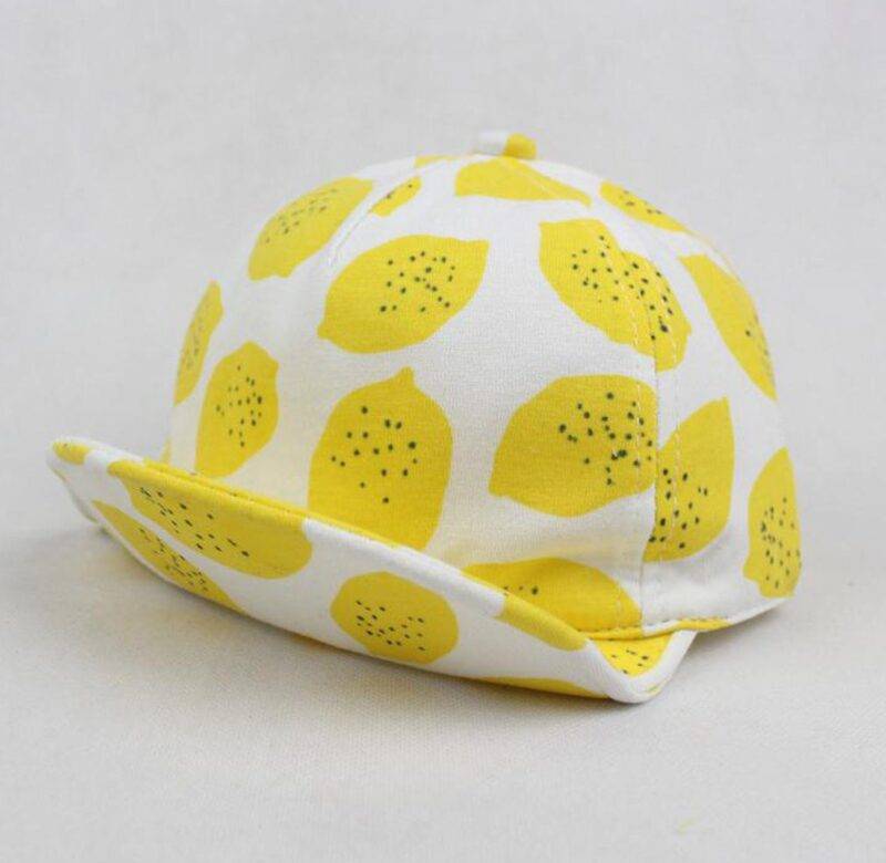 Dětská kšiltovka / čepice pro miminka s motivem citrónů