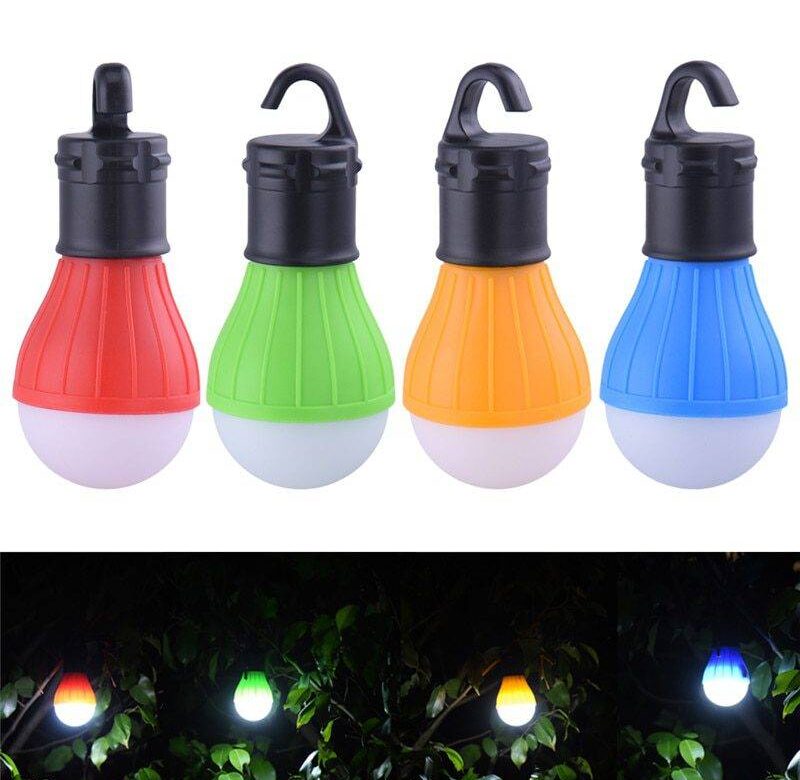Camping LED svítilna / světlo na baterie – více barev