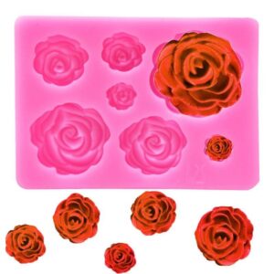 Silikonová forma / forma na pečení, led či domácí mýdlo – styl růže (Růžová)