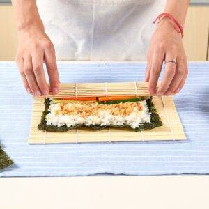 Výroba sushi / rolovací podložka na sushi (Béžová)