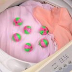 Míčky do pračky / lapač chlupů do pračky – 3,5 cm, 6 ks (Zelená)