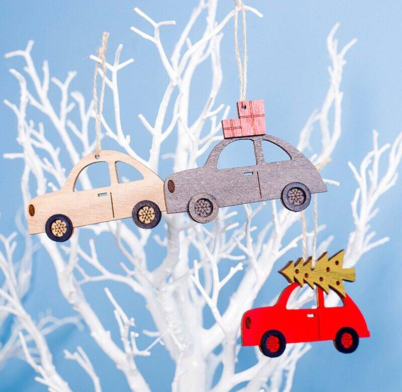 Vánoční ozdoba / ozdoby na stromeček, styl auto – 3 ks (3 ks)