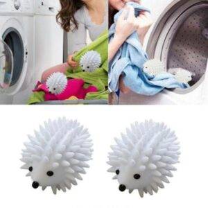 Míček do pračky / lapač vlasů a chlupů do pračky – styl ježek (Bílá)