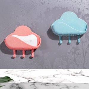 Držák na mýdlo / držák na houbičku na stěnu, styl mráček – 3 barvy