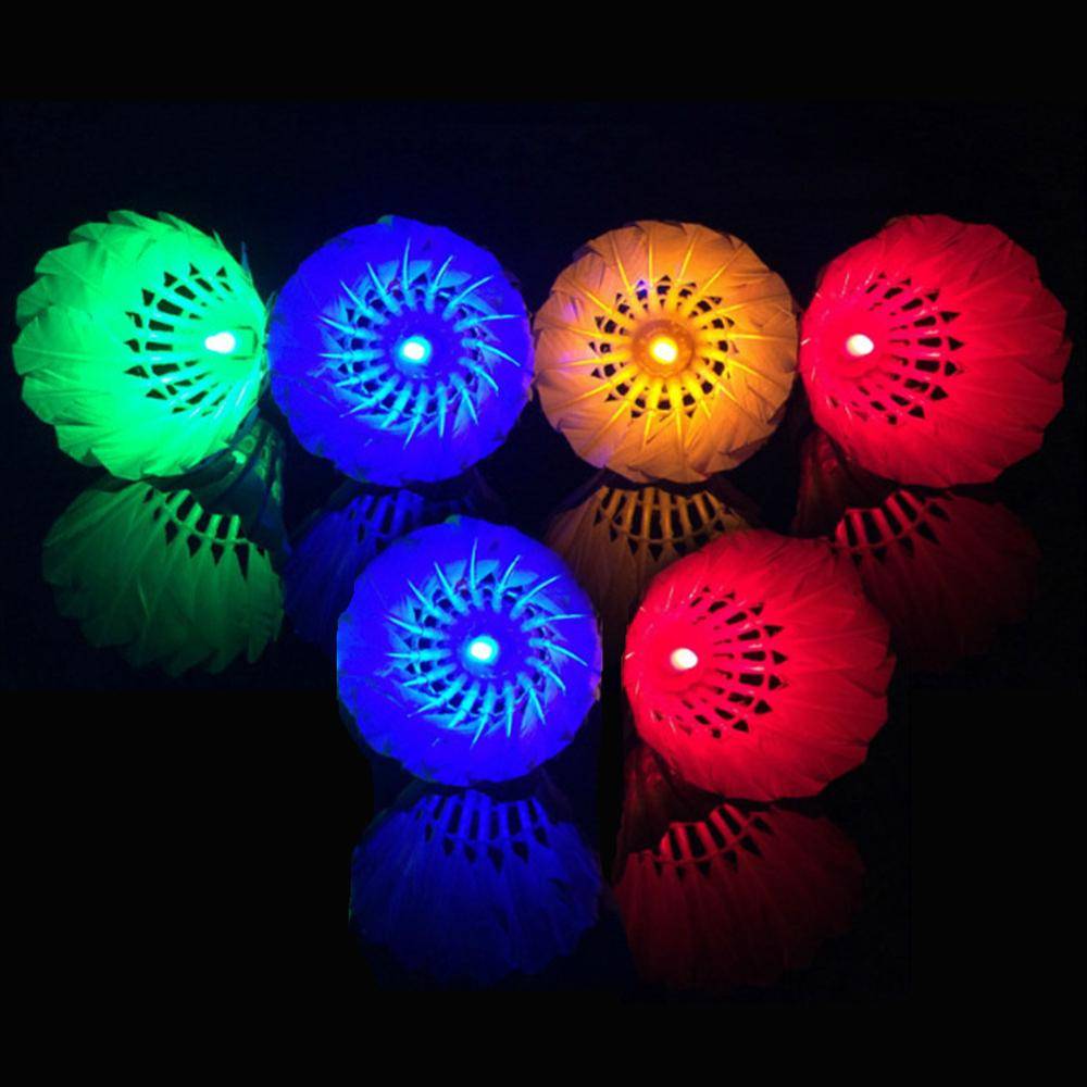 Badmintonové míčky - svítící barevné 3 ks