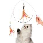 Udice pro kočky s peříčkem | škádlící hračka pro kočky