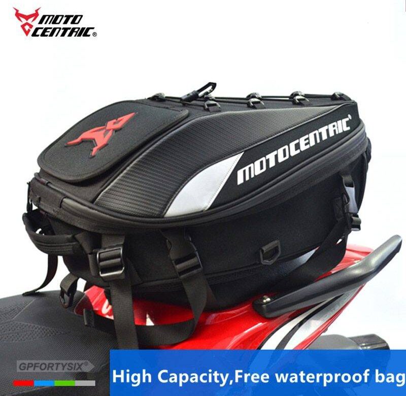 Motocentric Waterproof Motorcycle Tail Bag Multifunction Motorcycle Rear Seat Bag High Capacity Motorcycle Bag Rider Backpack