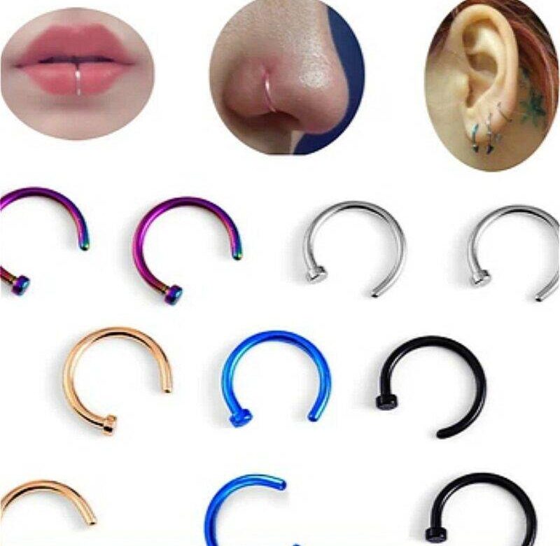 Falešný piercing / fake piercing do nosu – různé druhy