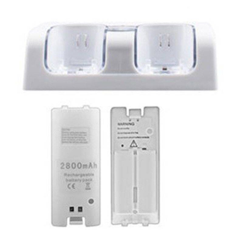 Nabíjecí stanice pro dva Wii ovladače + náhradní baterie oro Wii ovladač 2ks