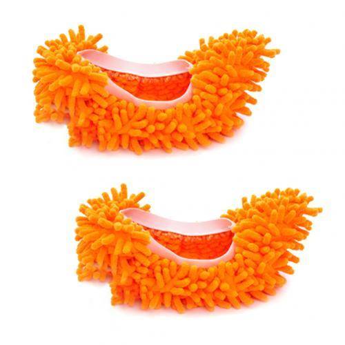 Mop na podlahu - papuče na vytírání - více barev - pár - Oranžová
