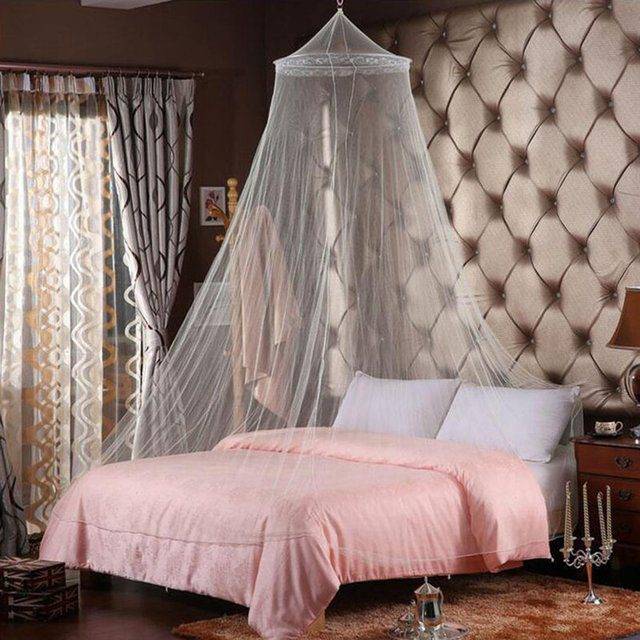 Moskytiéra nad postel | síť proti hmyzu nad postel, více barev - Bílá