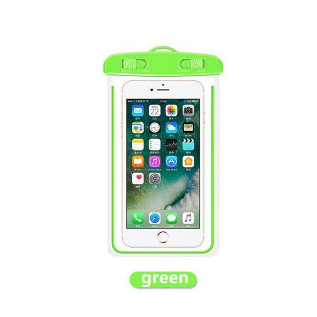 Vodotěsný obal na mobil / vodotěsné pouzdro, pro mobily do 6" - více barev - Zelená