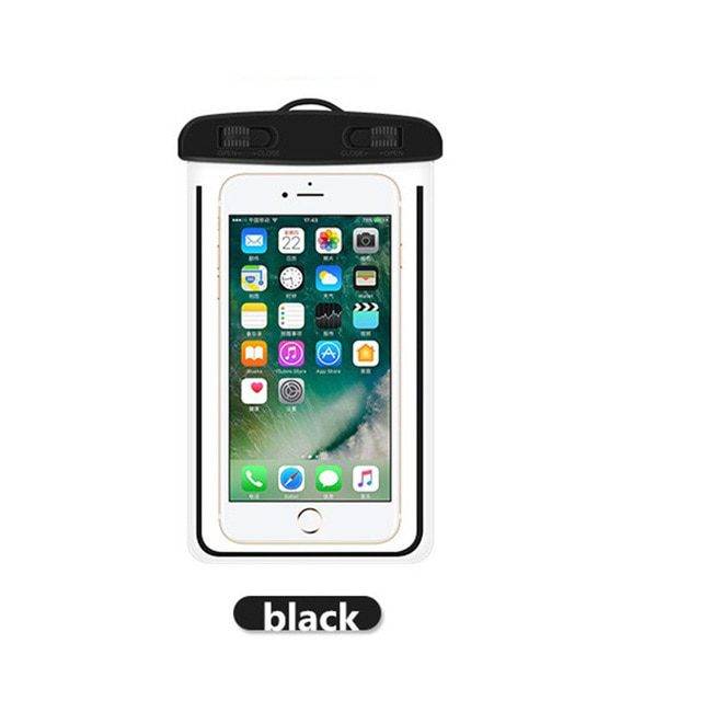 Vodotěsný obal na mobil / vodotěsné pouzdro, pro mobily do 6" - více barev - Černá