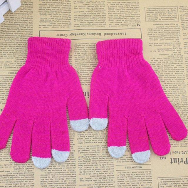 Rukavice zimní | dotykové rukavice - více barev - Růže, Univerzální