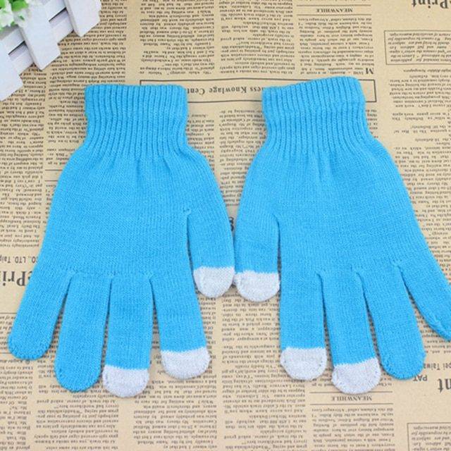 Rukavice zimní | dotykové rukavice - více barev - Modrá 1, Univerzální