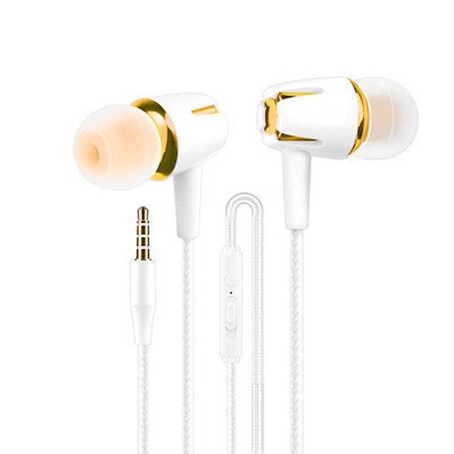 Špuntová sluchátka | drátová sluchátka - Zlatá