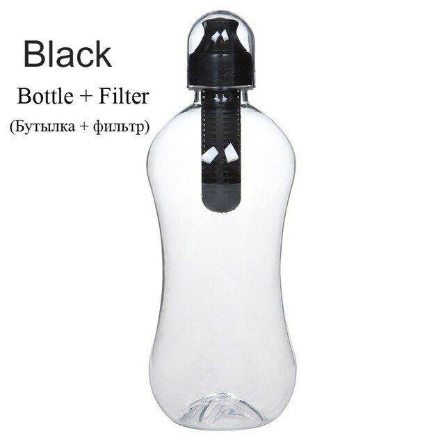 Sportovní láhev | filtrační láhev na kolo 550 ml - Černá