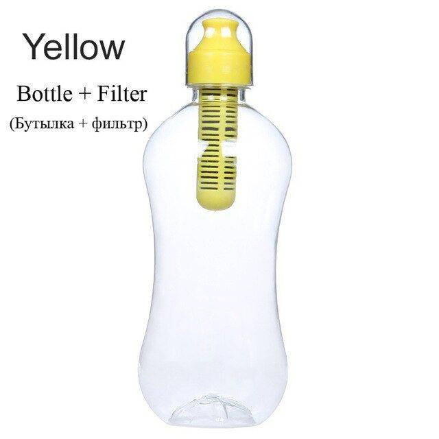 Sportovní láhev | filtrační láhev na kolo 550 ml - Žlutá
