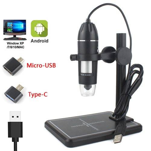 USB digitální Mikroskop pro PC a mobil - Zvedací stojan USB, 1000X