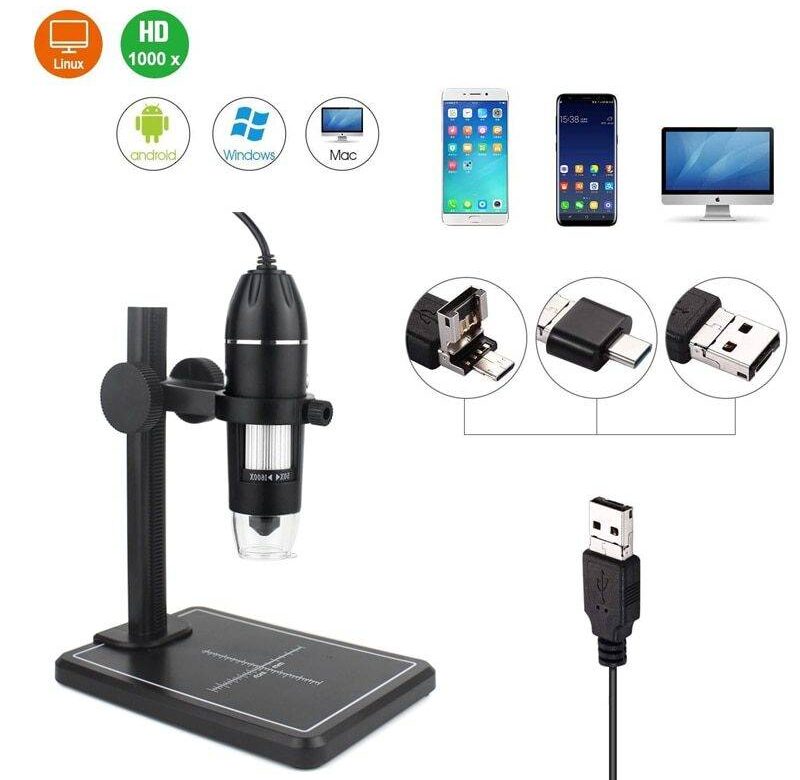 USB digitální Mikroskop pro PC a mobil – zvětšení 1000x