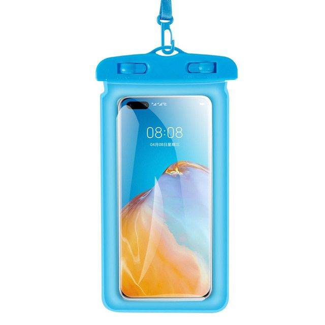 Vodotěsné pouzdro | vodotěsný obal na mobil, pro mobily do 6,4" - Modrá