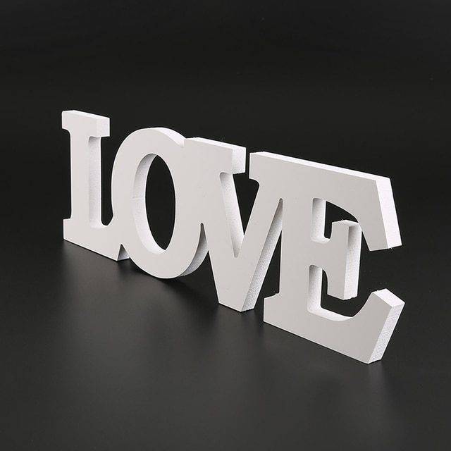 Svatební dekorace | výzdoba svatebního stolu - Dřevěný nápis LOVE (láska)