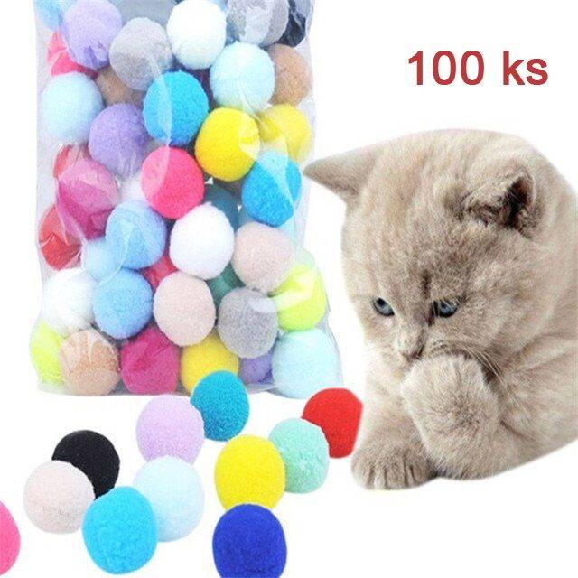 Hračka pro koťata | míček pro kočky - 100 ks