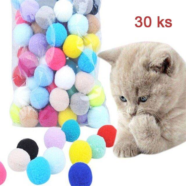 Hračka pro koťata | míček pro kočky - 30 ks