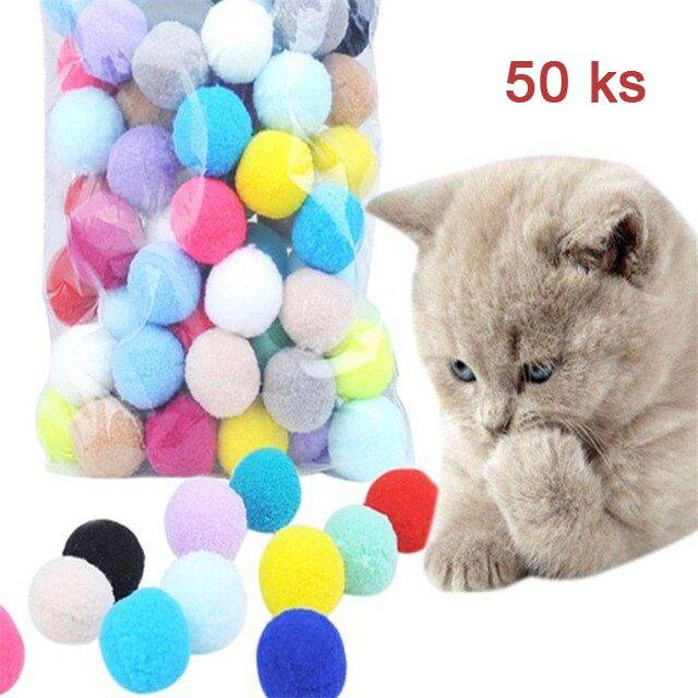 Hračka pro koťata | míček pro kočky - 50 ks