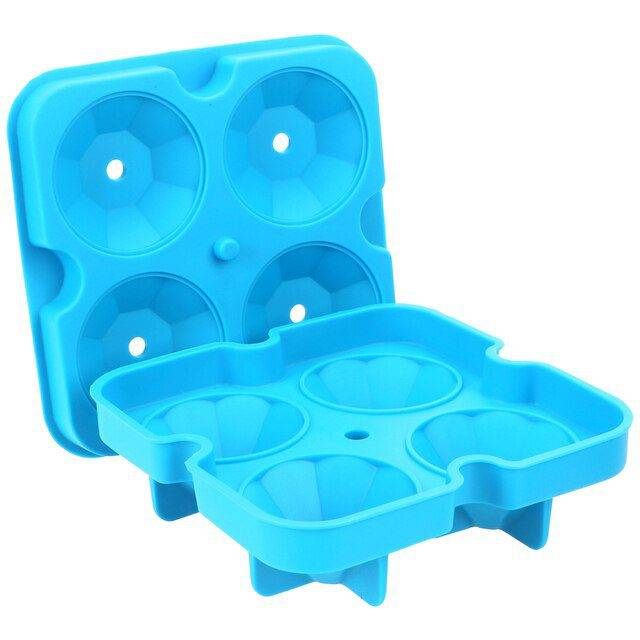 Forma na led | forma na ledové kostky, čtyřmístná - Modrá