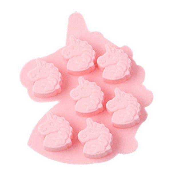 Forma na výrobu mýdla | silikonová forma na čokoládu, styl jednorožec - Růžová