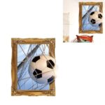 3D dětská tapeta / nálepka na zeď, míč v obraze – 53 x 43 cm