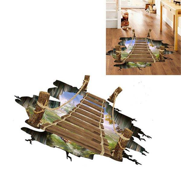 3D samolepka na podlahu / samolepka na zeď, styl most – 60 x 90 cm