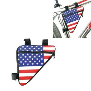 Brašna na rám kola | cyklobrašna trojúhelník, styl americká vlajka