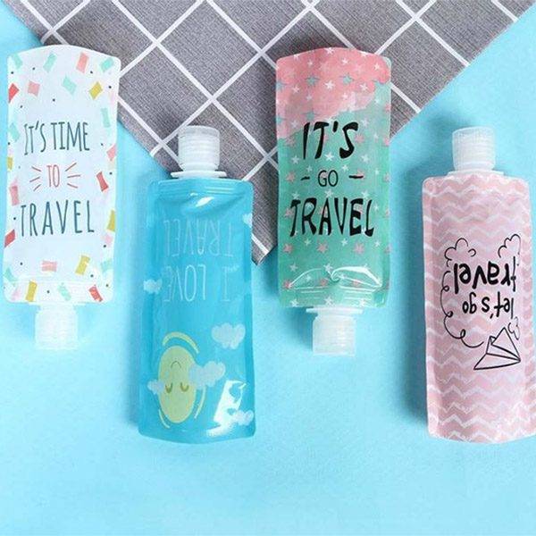 Cestovní sáček / cestovní lahvička do letadla – 100 ml, 4 barvy