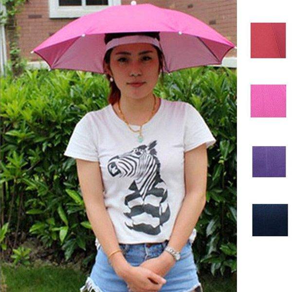 Deštník na hlavu / slunečník na hlavu, náhodná barva