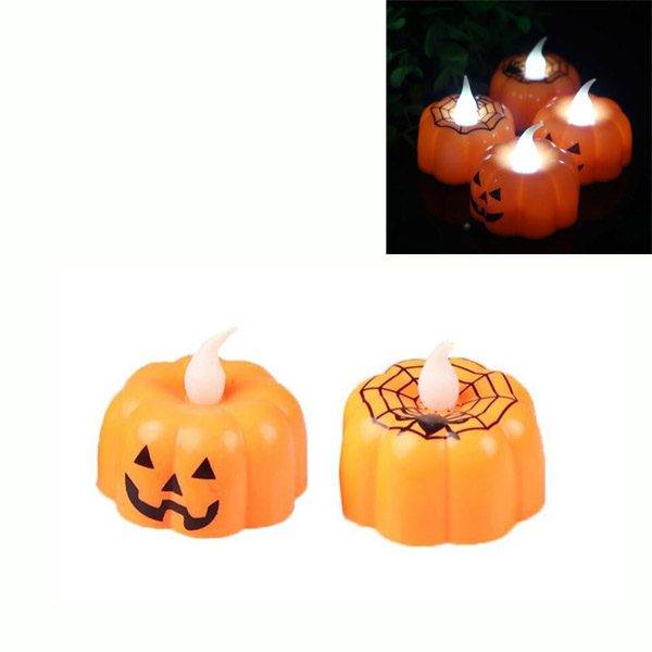 Elektrická svíčka / LED svíčka, styl Halloween – 2 motivy
