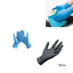 Gumové pracovní rukavice / jednorázové rukavice, 100 ks – 2 barvy, S-L