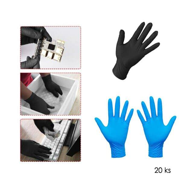 Jednorázové rukavice / gumové rukavice, 20 ks – 2 barvy, S-XL