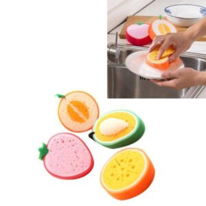 Mycí houba / houbička na nádobí, styl ovoce – 4 motivy