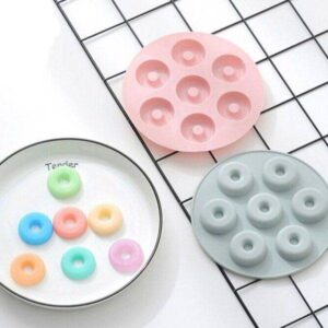 Silikonová forma na koblihy | forma na donuty, sedmimístná – náhodná barva