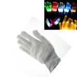Svítící rukavice | party rukavice se světlem, styl kostra – 1 ks