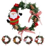 Vánoční věnec / vánoční dekorace na dveře, průměr 15 cm – 4 varianty