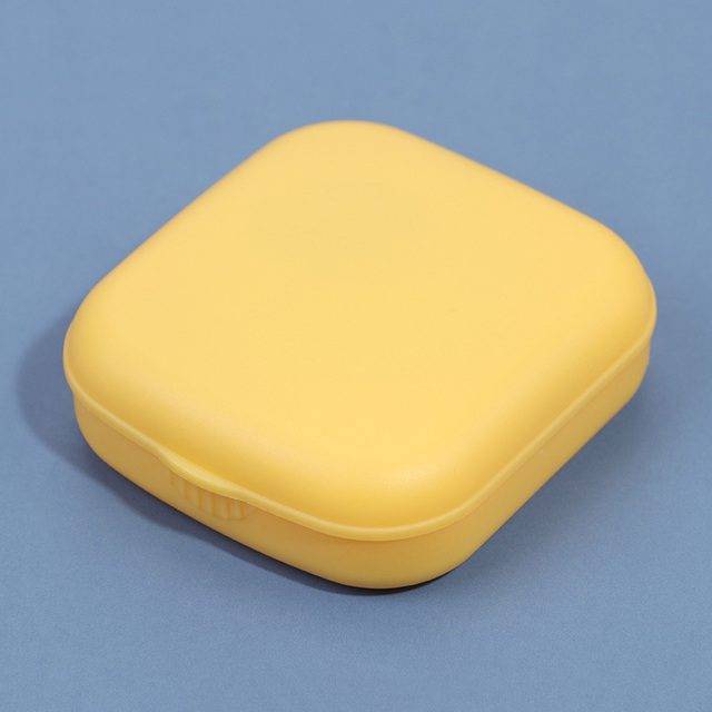 Cestovní pouzdro na kontaktní čočky | krabička na kontaktní čočky - Žluté
