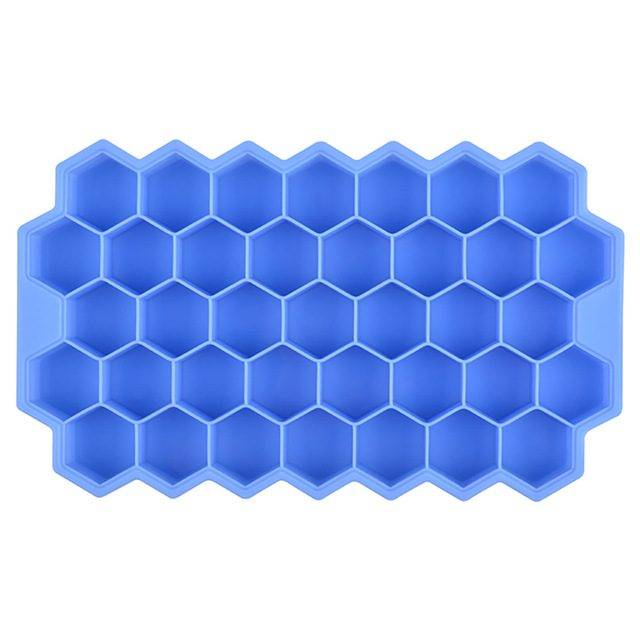 Silikonová forma na led | tvořítko na led, na 37 kostek - Modrá