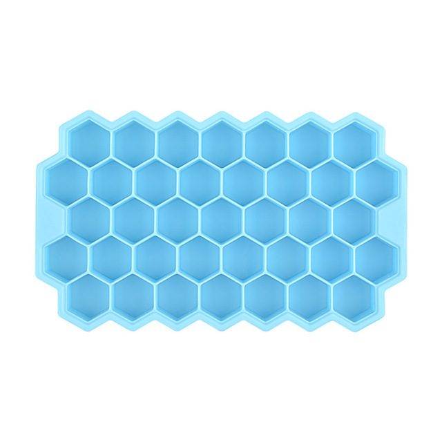 Silikonová forma na led | tvořítko na led, na 37 kostek - Světle modrá