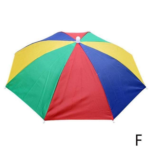 Slunečník | deštník na hlavu - Duhový