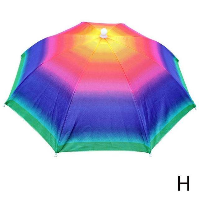 Slunečník | deštník na hlavu - Duhový 1